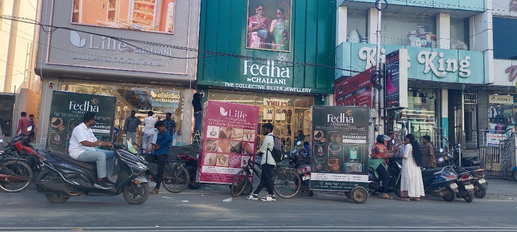 Tricycle branding for Fedha Challani and Lile Challani, Perambur